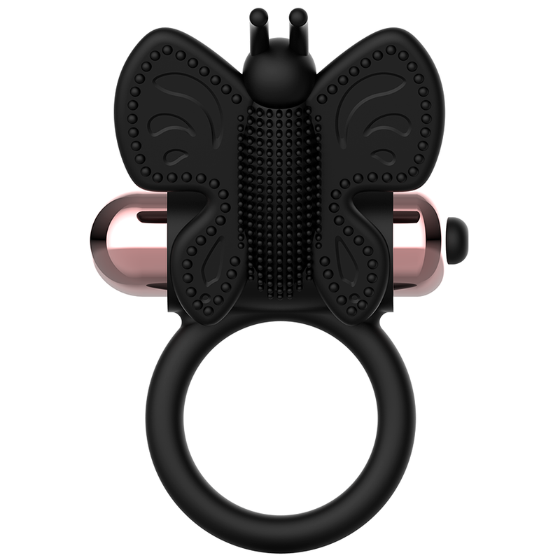 COQUETTE CHIC DESIRE - ANELLO PENE A FARFALLA CON VIBRATORE NERO/ORO