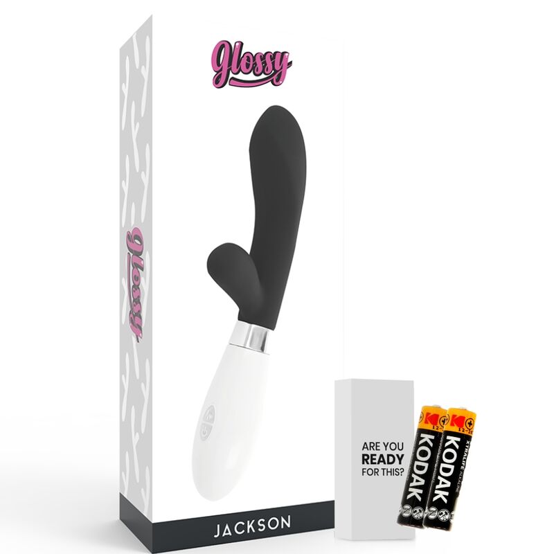 GLOSSY - JACKSON MASSAGGIATORE CON RABBIT NERO
