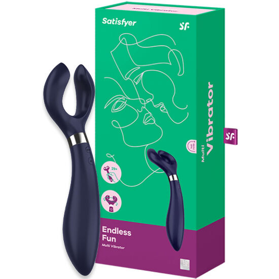 SATISFYER - ENDLESS FUN 3 MULTI VIBRATORE 33 POSSIBILI UTILIZZI BLU