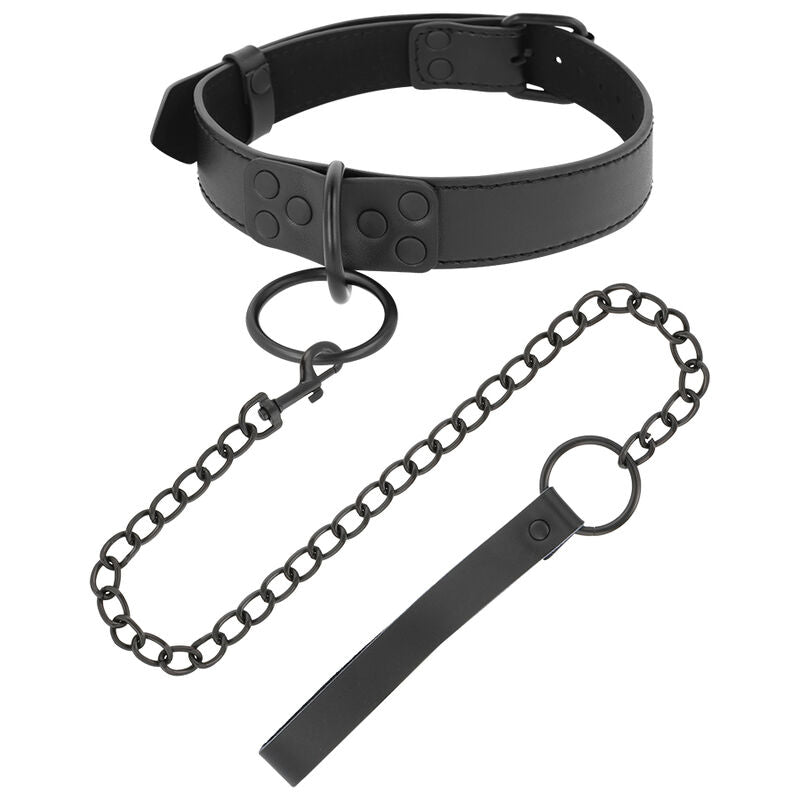 COLLARE NERO ROBUSTO CON CATENA, COMFORT REGOLABILE, CONTROLLO TOTALE