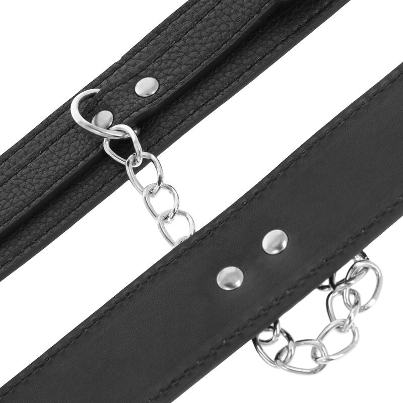 MANETTE IN PELLE TESTURIZZATA NERA, REGOLABILI, METALLO SENZA NICHEL