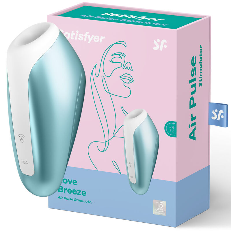SATISFYER - LOVE BREEZE VIBRATORE SUCCHIA CLITORIDE AIR PULSE BLU GHIACCIO