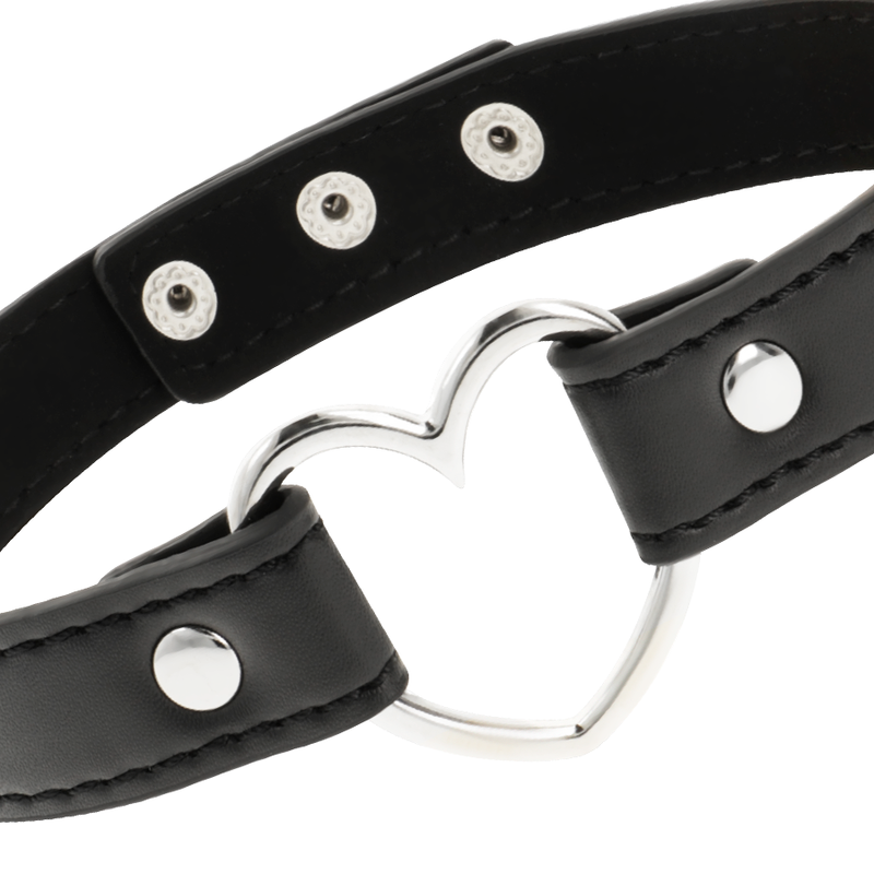 COQUETTE CHIC DESIRE - CHOKER IN PELLE VEGANA CON ACCESSORIO CUORE DONNA