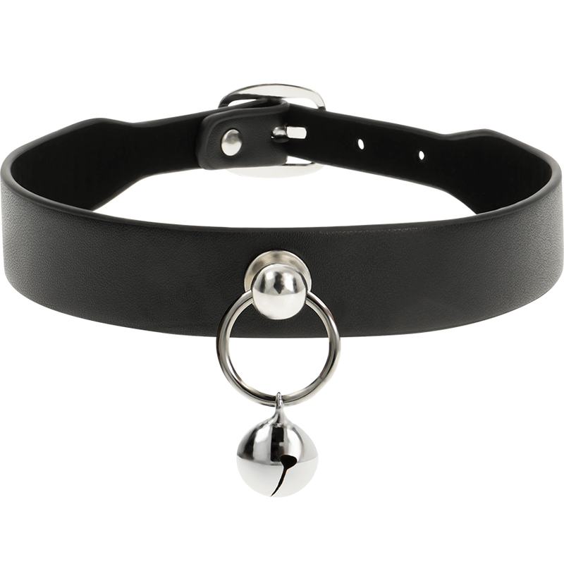 COQUETTE CHIC DESIRE - COLLARE IN PELLE VEGANA CON ACCESSORIO DONNA SONAGLIO/CERCHIO