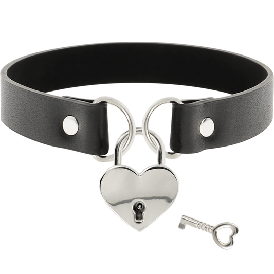 COQUETTE CHIC DESIRE - CHOCKER IN PELLE VEGANA CON ACCESSORIO CUORE CON CHIAVE
