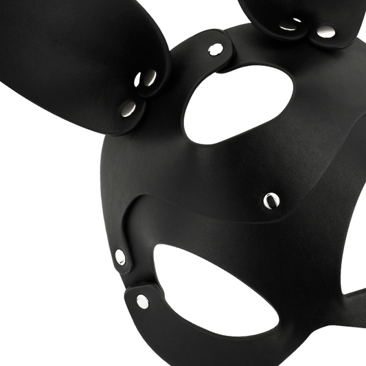 COQUETTE CHIC DESIRE - MASCHERA IN PELLE VEGANA CON ORECCHIE DA CONIGLIO
