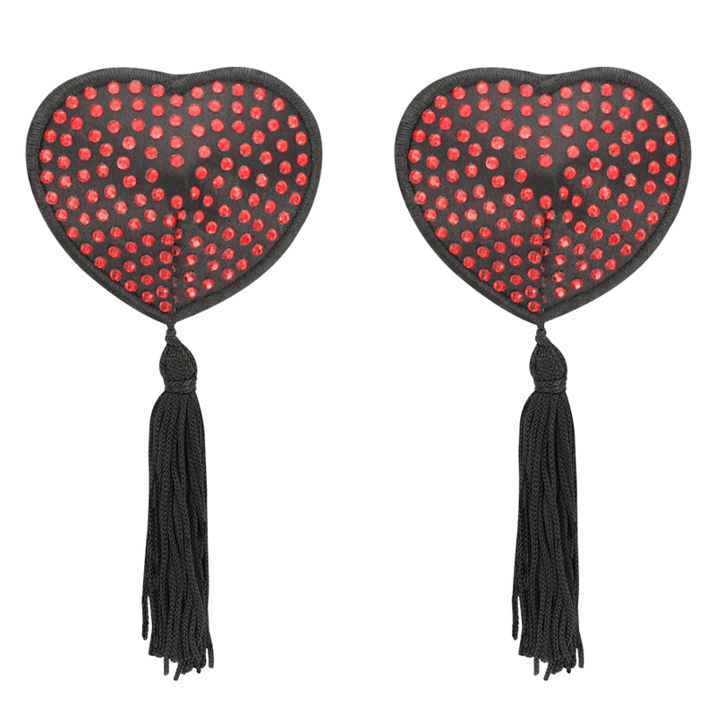 COQUETTE CHIC DESIRE - COPRICAPEZZOLI CUORE NERO / ROSSO