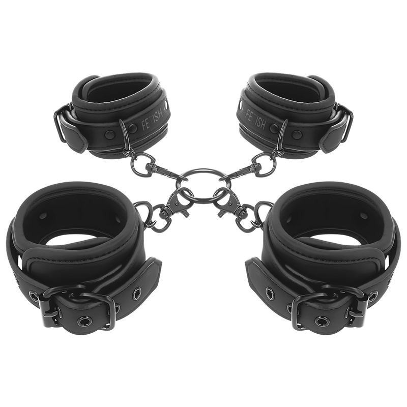 FETISH SUBMISSIVE - HOTGIE + SET DI MANETTE E CAVIGLIERE CON FODERA IN NEOPRENE