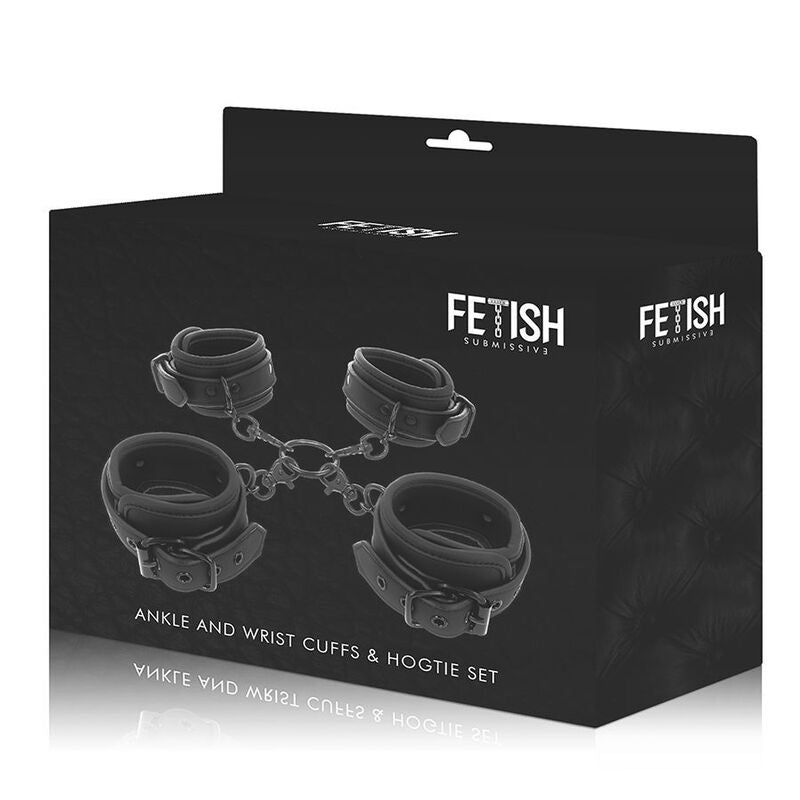 FETISH SUBMISSIVE - HOTGIE + SET DI MANETTE E CAVIGLIERE CON FODERA IN NEOPRENE