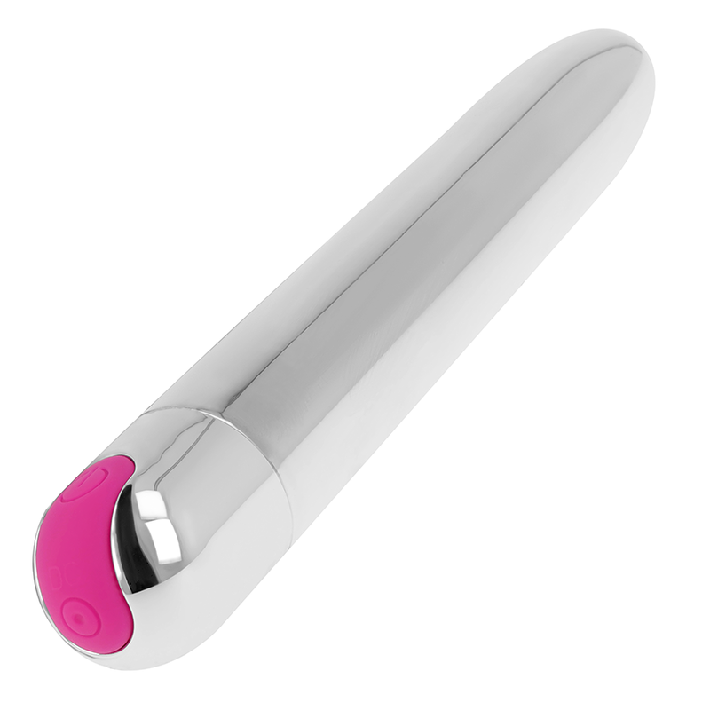 OHMAMA - VIBRATORE RICARICABILE ARGENTO 10 MODALITÀ 18,5 CM
