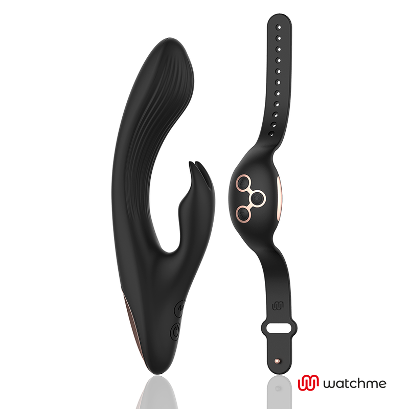 VIBRATORE CON RABBIT CON TECNOLOGIA WATCHME NERO/ORO