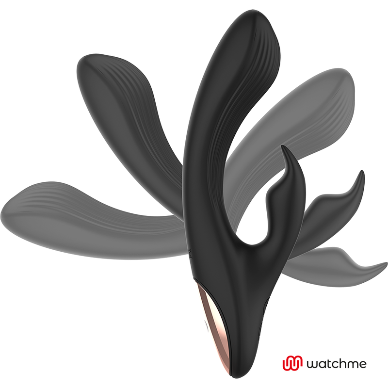 VIBRATORE CON RABBIT CON TECNOLOGIA WATCHME NERO/ORO