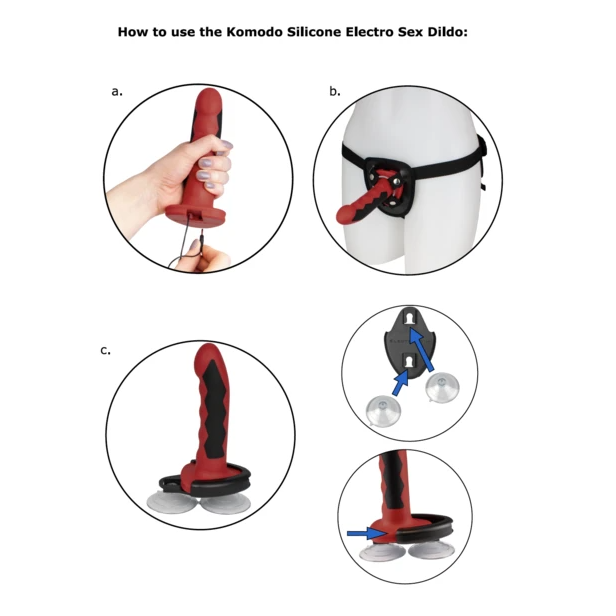 ELECTRASTIM - KOMODO DILDO IN SILICONE FUSION