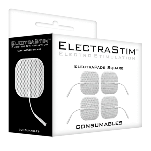 ELECTRASTIM - SET 4 CUSCINETTI AUTOADESIVI UNIPOLARI QUADRATI