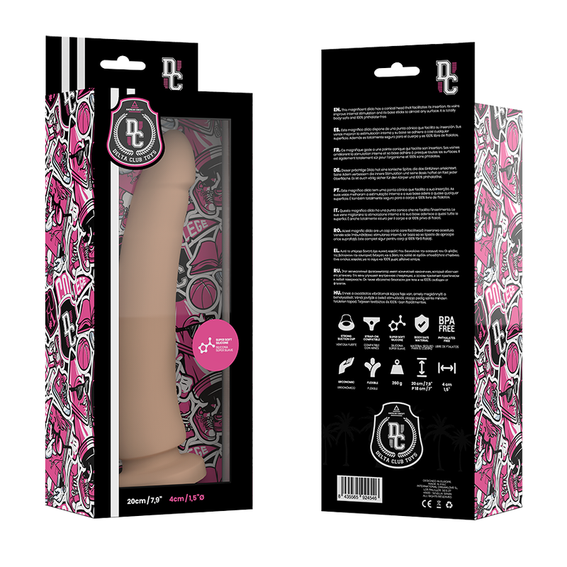 DELTA CLUB - DILDO IN SILICONE MEDICO NUDE 20 CM -O- 4 CM