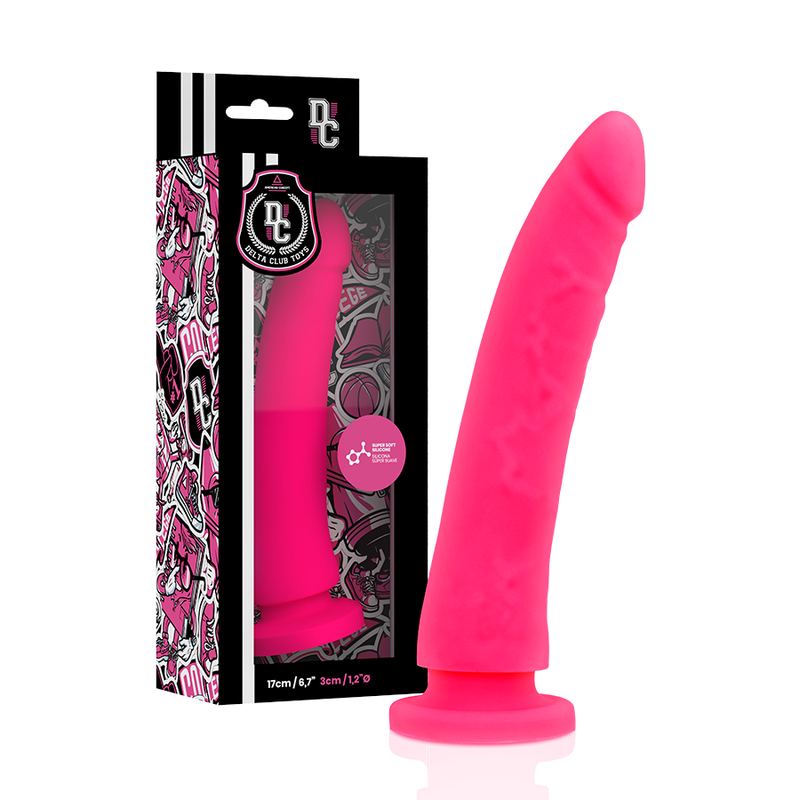 DELTA CLUB - HARNESS + ANELLI + DILDO IN SILICONE ROSA 17 CM -O- 3 CM