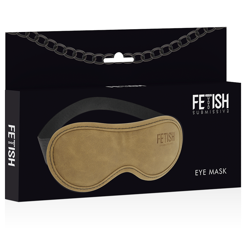 FETISH SUBMISSIVE ORIGEN - MASCHERINA OSCURANTE IN PELLE VEGANA CON FODERA IN NEOPRENE
