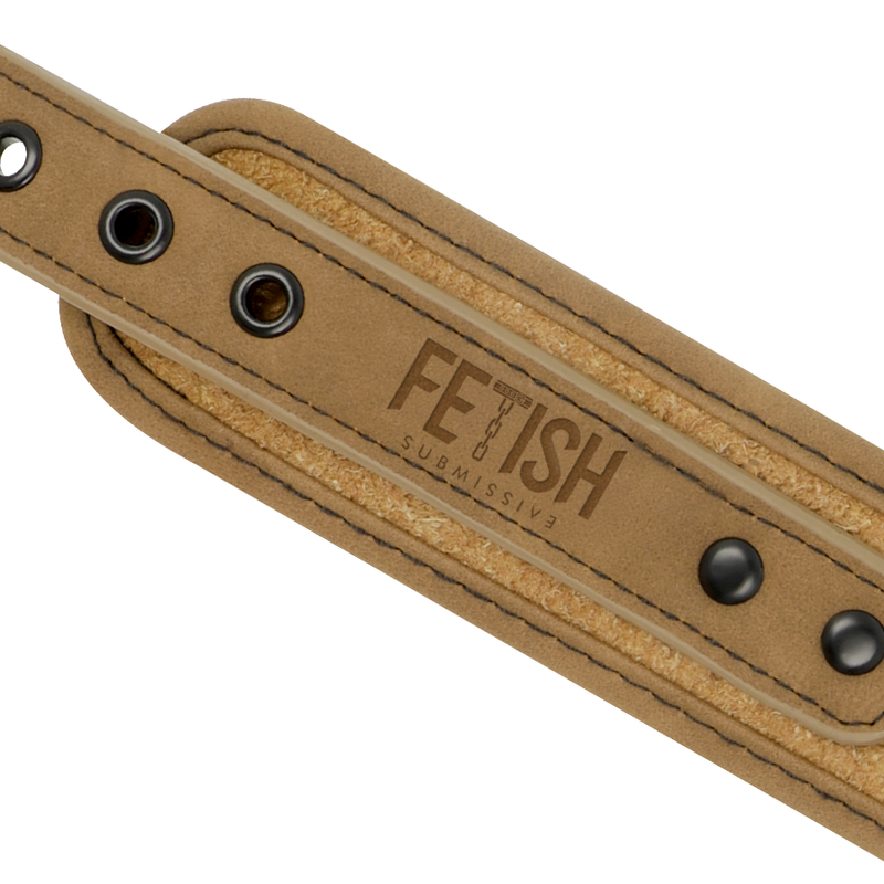 FETISH SUBMISSIVE ORIGEN - COLLARE RIVESTITO IN NEOPRENE CON CATENA