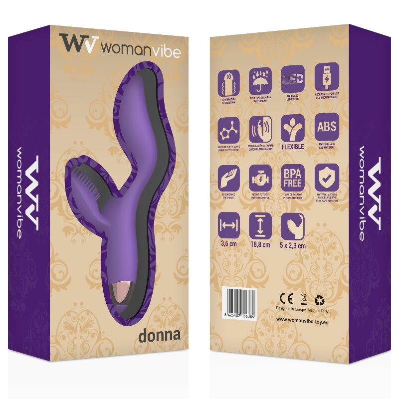 WOMANVIBE - VIBRATORE RICARICABILE DONNA IN SILICONE