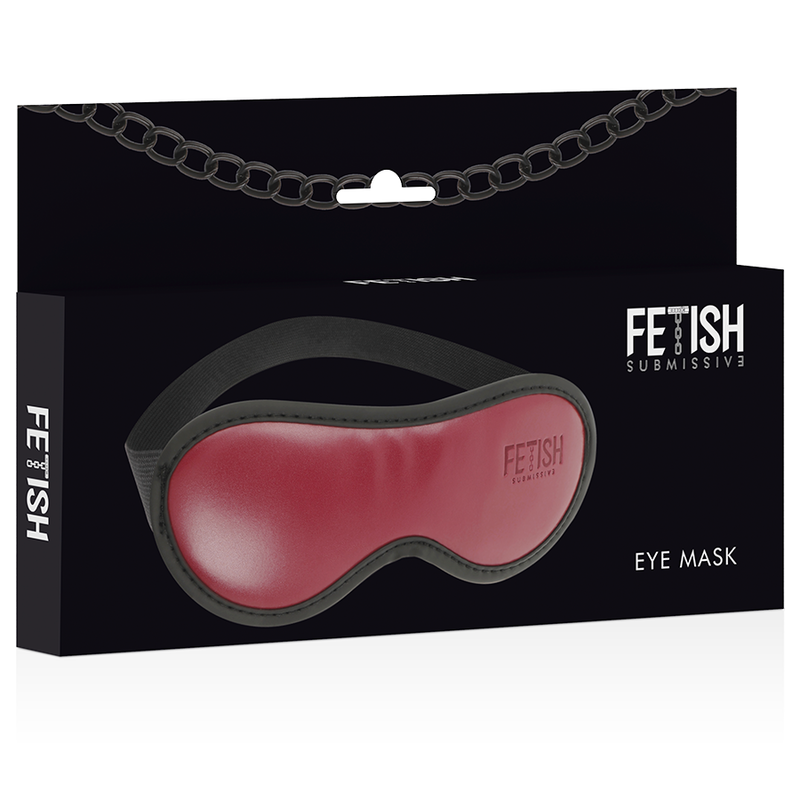 FETISH SUBMISSIVE DARK ROOM - MASCHERINA IN PELLE VEGANA CON FODERA IN NEOPRENE