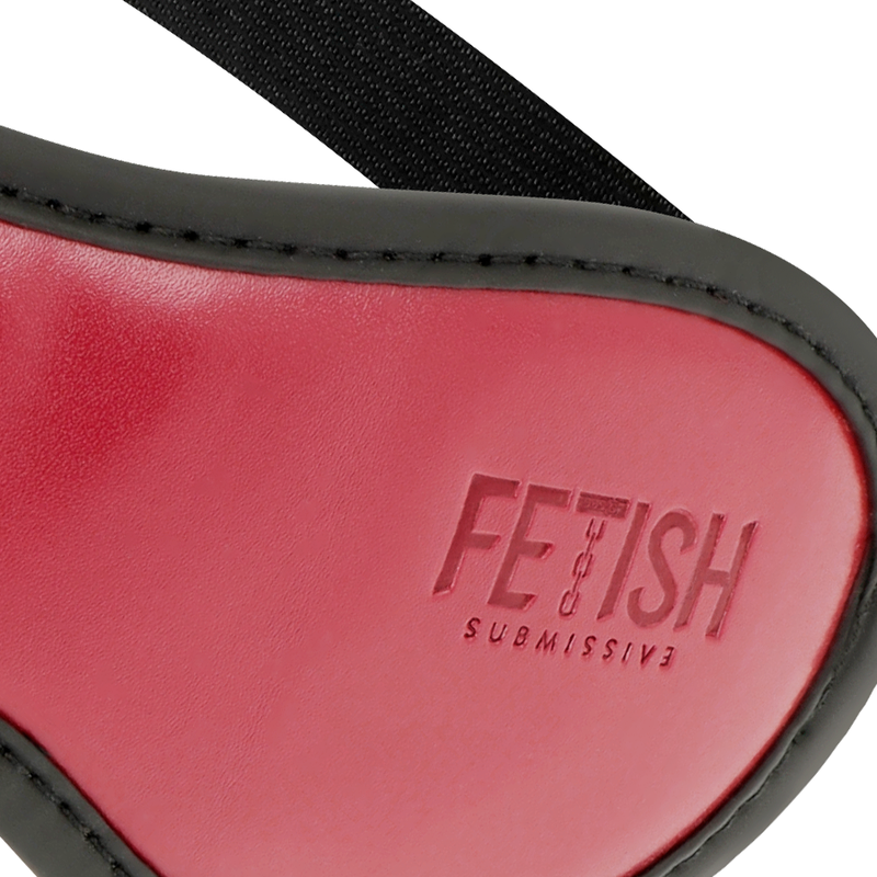 FETISH SUBMISSIVE DARK ROOM - MASCHERINA OSCURANTE IN PELLE VEGANA CON FODERA IN NEOPRENE