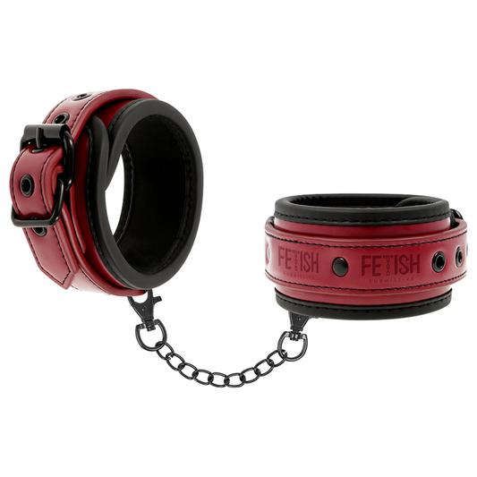 FETISH SUBMISSIVE DARK ROOM - MANETTE IN PELLE VEGANA CON FODERA IN NEOPRENE