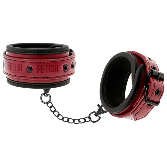 FETISH SUBMISSIVE DARK ROOM - CAVIGLIERE IN PELLE VEGANA CON FODERA IN NEOPRENE