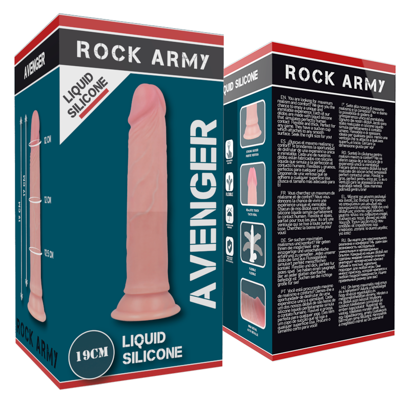 ROCKARMY - AVENGER HARNESS + DILDO A DOPPIA DENSITÀ 19 CM -O- 3.98 CM