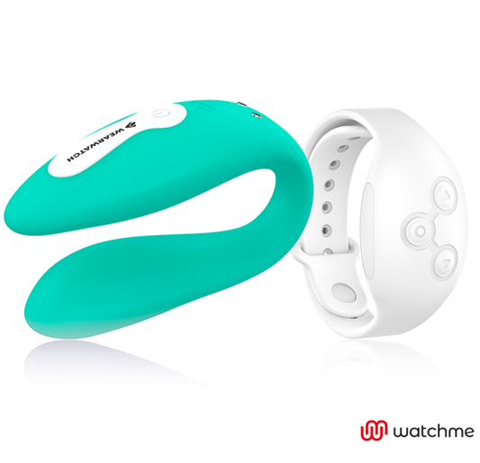 WEARWATCH - WATCHME VIBRATORE A DOPPIA TECNOLOGIA  ACQUAMARINA / BIANCO NEVE