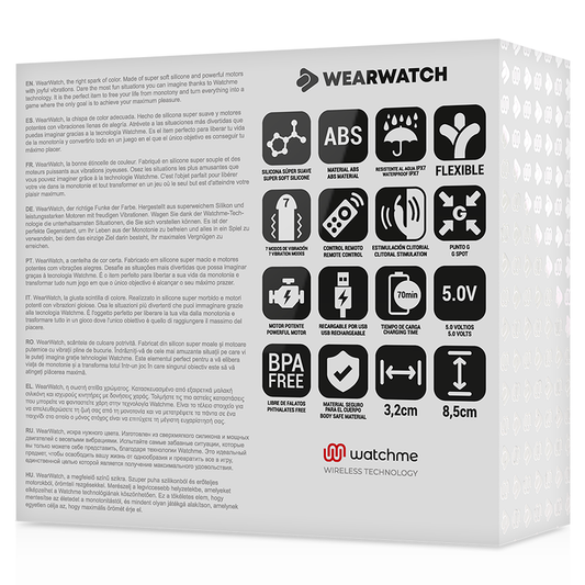 WEARWATCH -  VIBRATORE DI COPPIA CON WATCHME TECNOLOGY ACQUA MARINA / NEVE