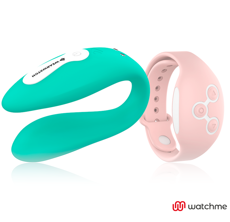 WEARWATCH - VIBRATORE DI COPPIA WATCHME A DOPPIA TECNOLOGIA ACQUAMARINA / ROSA