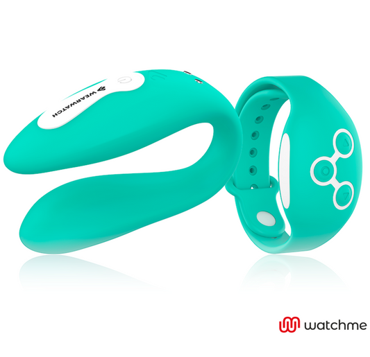 WEARWATCH - VIBRATORE DI COPPIA WATCHME A DOPPIA TECNOLOGIA ACQUAMARINA