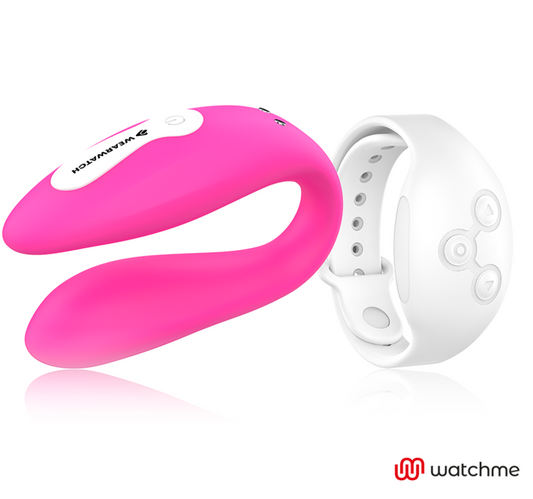 WEARWATCH - WATCHME VIBRATORE A DOPPIA TECNOLOGIA FUCSIA / BIANCO NEVE
