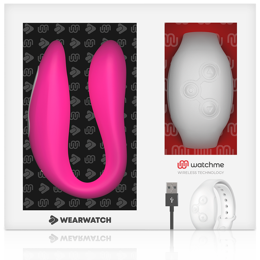 WEARWATCH - WATCHME VIBRATORE A DOPPIA TECNOLOGIA FUCSIA / BIANCO NEVE