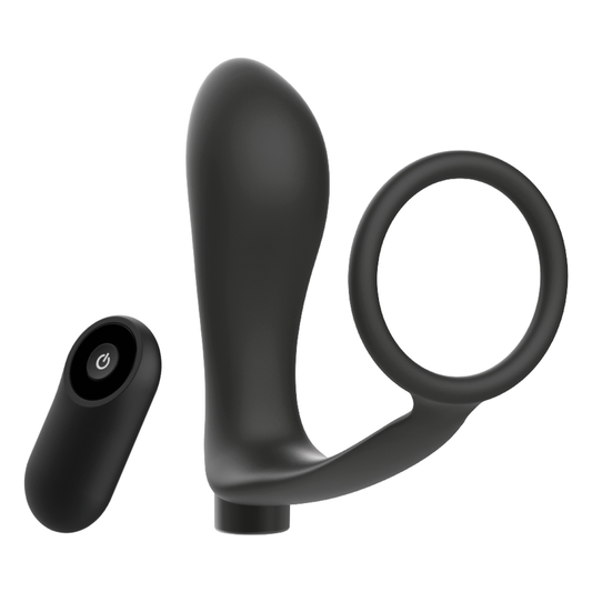 ADDICTED TOYS - ANELLO PER PENE CON  PLUG ANALE  RICARICABILE CON TELECOMANDO