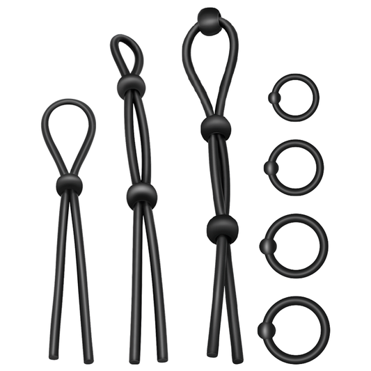 ADDICTED TOYS - SET DI 7 ANELLI PER IL PENE IN SILICONE FLESSIBILE